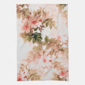  Victoriaans Roze Floral Chic Pattern Theedoek (Verticaal)