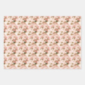  Victoriaans Roze Floral Elegant Chic Pattern Inpakpapier Vel (Voorkant 3)