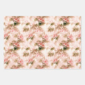  Victoriaans Roze Floral Elegant Chic Pattern Inpakpapier Vel (Voorkant 2)