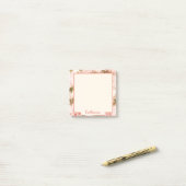 Victoriaans Roze Floral Elegant Chic Pattern Post-it® Notes (Op bureau)
