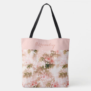  Victoriaans Roze Floral Elegant Chic Pattern Tote Bag