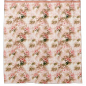  Victoriaans Roze Floral Patroon Douchegordijn (Voorkant)