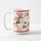 Victoriaans Roze Floral Patroon Koffiemok (Links)