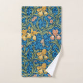 Victoriaans roze & goudris op blauw Bad Handdoek (Handdoek)