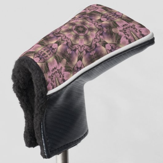 Victoriaans roze Mauve Elegant Golfheadcover (3/4 voorkant)