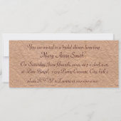 Victoriaans-roze pony Bridal Shower-uitnodiging Kaart (Achterkant)