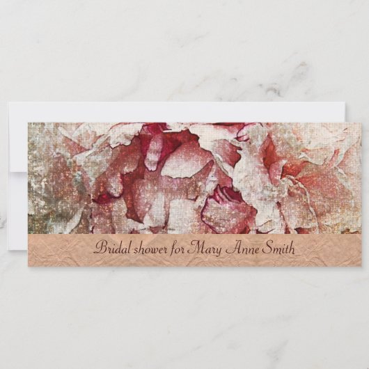 Victoriaans-roze pony Bridal Shower-uitnodiging Kaart (Voorkant)