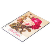 Victoriaans roze rode roze rozen Notitieboek (Linkerzijde)