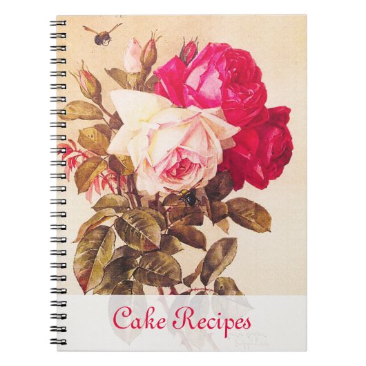 Victoriaans roze rode roze rozen Notitieboek (Voorkant)