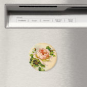 Victoriaans Roze Roos Magneet (Insitu (Vaatwasser))