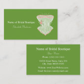  Victoriaans Roze Rose Corset Bruids Boutique Visitekaartje (Voorkant / Achterkant)