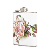 Victoriaans roze roze en knoppen heupfles (Links)