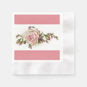 Victoriaans roze roze en paprika's Napkin Servet