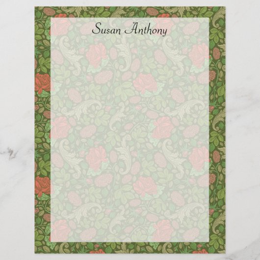 Victoriaans  roze roze moeraspapier (Achterkant)