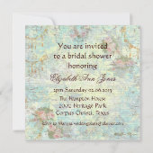 Victoriaans roze roze theepartij kaart (Achterkant)