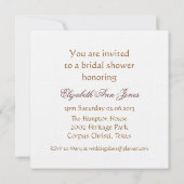 Victoriaans roze roze theepartij kaart (Achterkant)