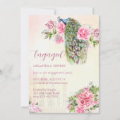 Victoriaans  roze roze verloving kaart (Voorkant)