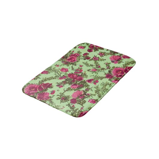 Victoriaans roze rozen badmat (Gekanteld)