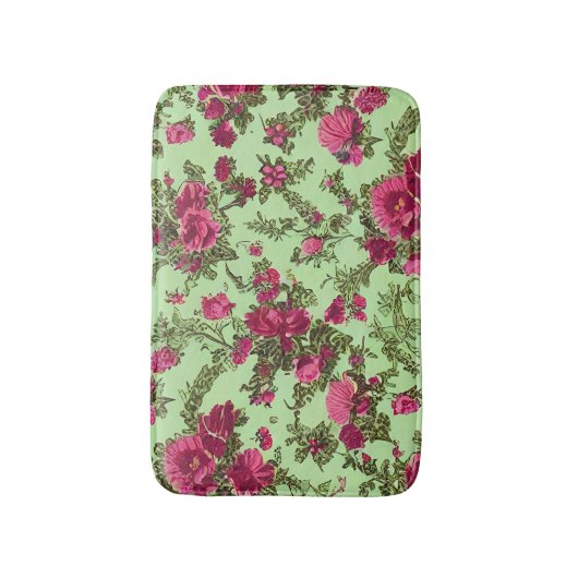 Victoriaans roze rozen badmat (Voorkant Verticaal)