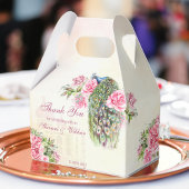 Victoriaans  roze rozen bedankdoosjes