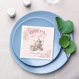  Victoriaans Roze Rozen Bruids Tea Party Servet
