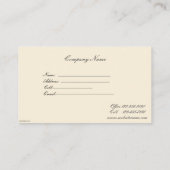  Victoriaans roze rozen Elegant Gold Blue Visitekaartje (Achterkant)