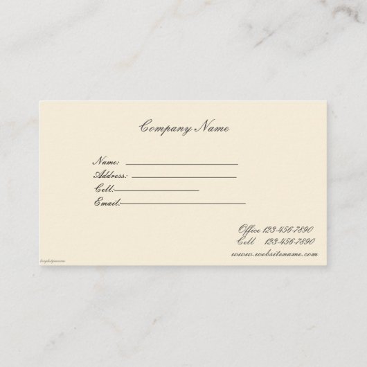  Victoriaans roze rozen Elegant Gold Blue Visitekaartje (Achterkant)