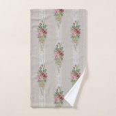 Victoriaans Roze Rozen en Wit Kant Bad Handdoek (Handdoek)