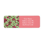 Victoriaans roze rozen etiket (Voorkant)