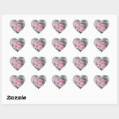 Victoriaans roze rozen Hart Sticker (Vel)