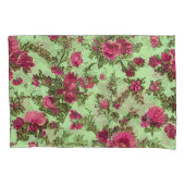 Victoriaans roze rozen kussensloop (Voorkant)