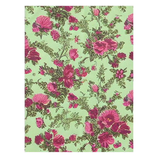 Victoriaans roze rozen tafelkleed (Voorkant)