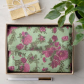 Victoriaans roze rozen tissuepapier (Geschenk)