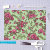 Victoriaans roze rozen tissuepapier (Craft)