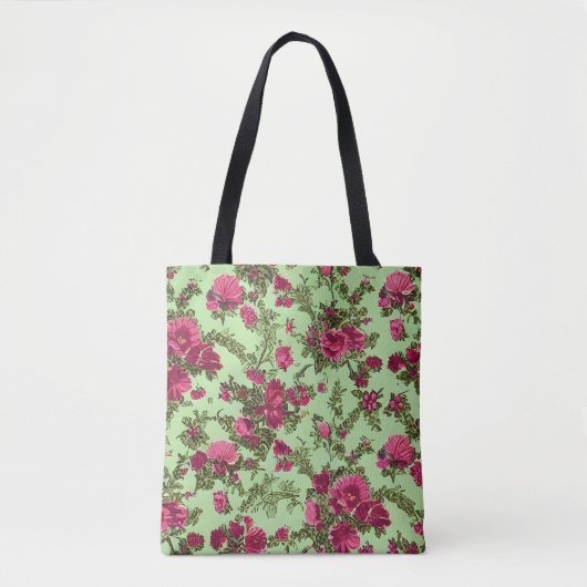 Victoriaans roze rozen tote bag (Voorkant)