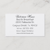 Victoriaans roze Rozen Visitekaartjes (Achterkant)