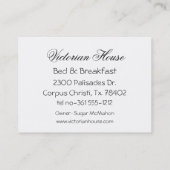 Victoriaans roze Rozen Visitekaartjes (Achterkant)