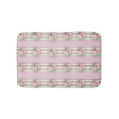 Victoriaans roze rozen witte ecru Stippen & grenze Badmat (Voorkant)