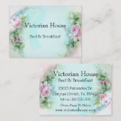Victoriaans roze rozenVisitekaartjes Visitekaartje (Voorkant / Achterkant)