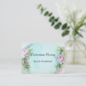 Victoriaans roze rozenVisitekaartjes Visitekaartje (Staand voorkant)