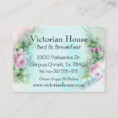 Victoriaans roze rozenVisitekaartjes Visitekaartje (Achterkant)