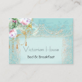 Victoriaans roze rozenVisitekaartjes Visitekaartje