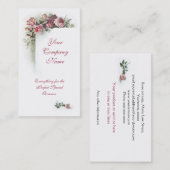 Victoriaans roze visitekaartje (Voorkant / Achterkant)