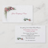 Victoriaans roze visitekaartje (Voorkant / Achterkant)