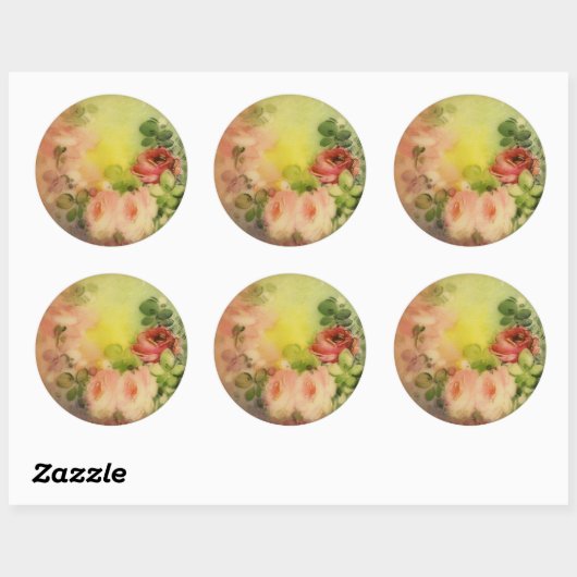 VICTORIAANS ROZEN 1 STICKER (Vel)