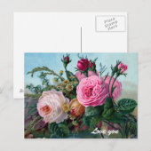  Victoriaans Rozen Aangepast Briefkaart (Voorkant / Achterkant)