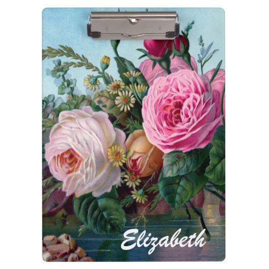  Victoriaans Rozen Aangepast klembord (Voorkant)