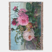  Victoriaans Rozen Blanket Deken (Voorkant Verticaal)