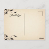 Victoriaans Rozen Dank u Briefkaart (Achterkant)