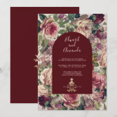 Victoriaans Rozen en Bourgogne Kaart (Voorkant / Achterkant)